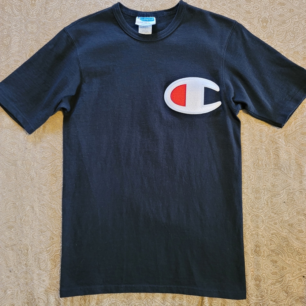 Champion Big C T-Shirt Sewn Logo Short Sleeve